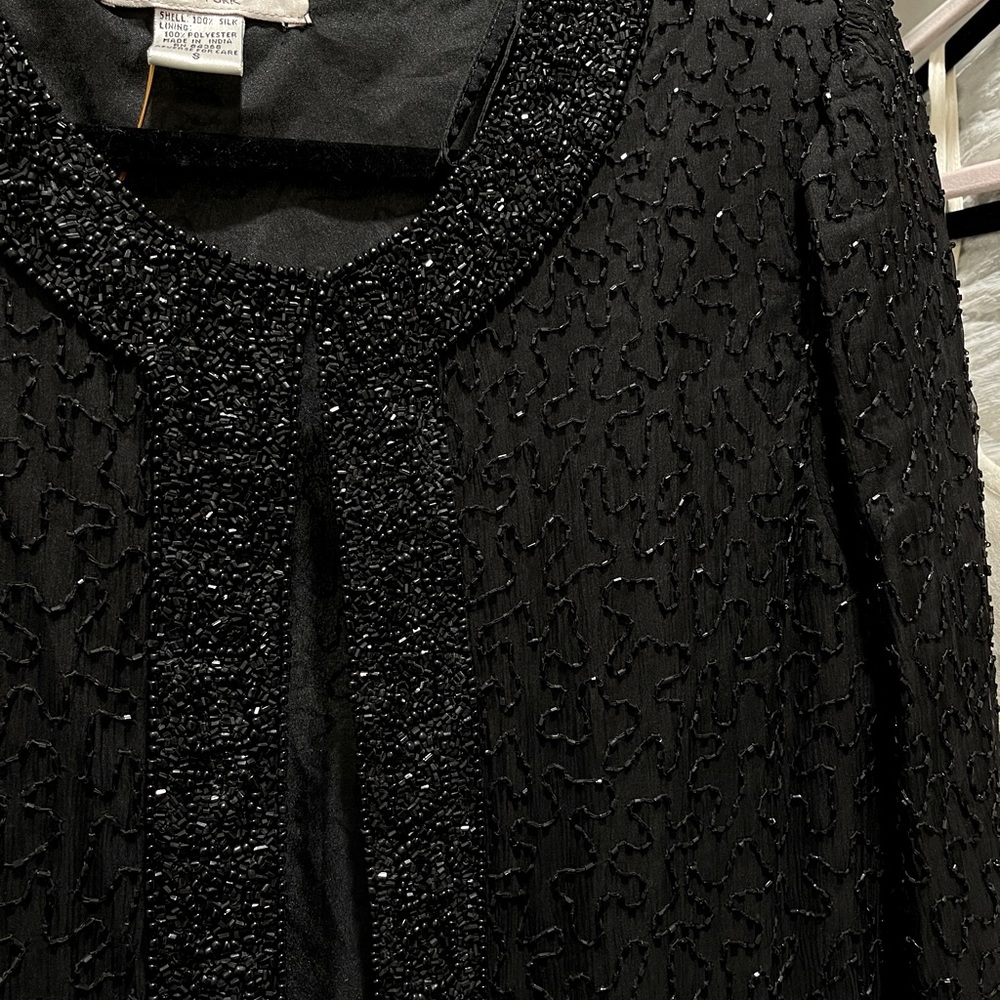 Laurence Kazar black sequin blazer jacket